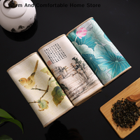30*16cm Chinese Painted Thick Tea Towel Super Absorbent Table Mats Suede Professional Rag Tea Mat Napkin High-end Tea Accessorie