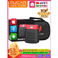 MUCAR BT200 PRO OBD2 Scanner Full System Diagnostic Tools 15 Reset I Year Free Car Code Reader VS Mucar BT200 MAX