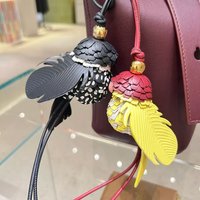 Genuine Leather Parrot Bird Charm For Women's Bags Fashion High-end Durable Exquisite Workmanship Bag Decoration Bag Accessories