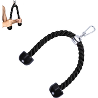 Trizeps-Seil, Bauch-Crunches, Kabel, nach unten ziehen, seitliches Bizeps-Muskeltraining, Fitness, Bodybuilding, Fitnessstudio, Zugseil