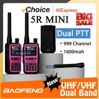 Baofeng UV-5R Mini Pink 5W Dual Band Walkie Talkie Bluetooth Two Way Radios 999 Channels For Outdoor Construction Hotel Security
