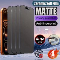 4PCS Full Cover Matte Privacy Screen Protector For iPhone 15 17 16 Pro 13 12 11 14 Pro Max 8 7 Plus 16e Air SE XS X XR Film