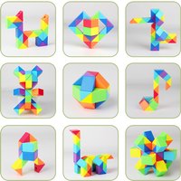 SENGSO Rainbow Magic Ruler 24/36/48/72 PCS Animal Shape Educational Toys Children Puzzle Toys Various Specifications Gameplay
