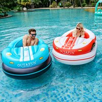 Inflatable Bumper Car Motorized Pool Float With Lake Float Tube PVC Material 1 Passenger Adult Pool Toy Water Amusement Custom