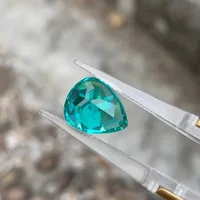 Paraiba Pear Cut Lab Grown Sapphire VVS Clarity Loose Gemstone AGL Certificate DIY Jewelry Making For Ring Necklace Earrings