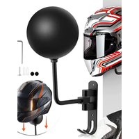AliExpress NONE Wall Mount Motorcycle Helmet Holder 180° Rotation Football Bicycle Helmet Rack Helmet Display Hanger Stand for Caps With 2 Hooks