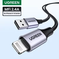 UGREEN MFi USB A to Lightning Cable For Apple ipad iPhone 14 13 12 11 xs xr 8 7 6 Fast charging Braided short 0.25m 0.5m long 2m