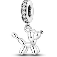 New In 925 Sterling Silver Balloon Poodle Pendant Charms Jewellery Fit 925 Original Bracelet For Women DIY Gift