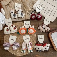 Girls Cartoon Animal Elastic Hair Bands Cotton Ponytail Holder Toddler Children Hair Accessories Doll Hair Tie