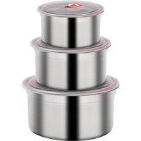 304 Stainless Steel Food Storage Container with Lid, Airtight Meal Prep Bento Box for Kitchen, Oven & Freezer