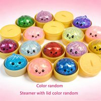 Mini Flash Dumpling Pressure Ball Slow Rebound Soft Pinch Decompression Simulation Steamed Bun Sensory Squeeze Adults Toy Gifts