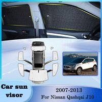Full Coverage Sunshades For Nissan Qashqai J10 2007-2013 2008 Auto Sun Visors Anti-UV Sunscreen Covers Visors Cars Accessories