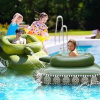 Simulation Tank Inflatable Toys Float Water Spray with Water Gun Outdoor Pool Multiplayer Battle Swimming Chair Inflatable Model