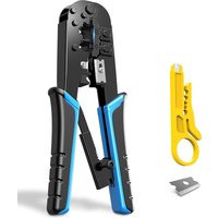 RJ11 RJ12 RJ45 Crimping Tool Ethernet Network LAN Cable Crimper Cutter Stripper Plier Accessories 8P8C connectors and Boots