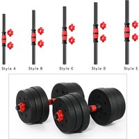 Dumbbells Rod Dumbbells Set Nonslip Grip Adjustable Easy to Use Practical Single with 2 Nuts for Gym Workout Fitness Fitments