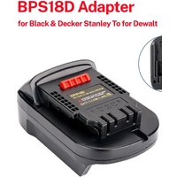Suitable for Black&Decker 18-20V Battery Pack,Which Can Be Used for Dewalt Power Tools BPS18D Portable Adapter Is Applicableis