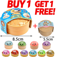 Buy 1 Large Glitter Dumpling Squishy Get Mini Free Filled Water Beads TPR Stress Relief ASMR Squeeze Toy Anti-Anxiety Fidget Toy