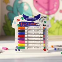 8Pcs Waterproof Fabric Marker Pen Set, Textile Paint Markers for T‑shirt Shoes Clothes DIY Art Graffiti Drawing Painting