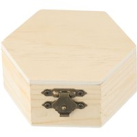 1 Pcs Wooden Hexagonal Shaped Storage Box Jewelry Box Wedding Gifts Favors Box Holder Fashion Simple Jewelry Display
