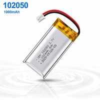 102050 3.7v Polymer Lithium Small Rechargeable Battery 1000mAh Li-Po for Steel Bluetooth Speaker Charging Tool Batteries MP3/4/5
