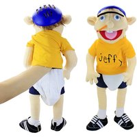 2024 Hot 60cm Large Jeffy Boy Hand Puppet Children Soft Doll Talk Show Party Props Christmas Doll Plush Toys Puppet Kids Gift