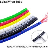 1/5/10 Meter 8/12/16/22/28/32/42mm Line Flexible Spiral Cable Organizer Storage Pipe Cord Protector Management Cable PE Tube