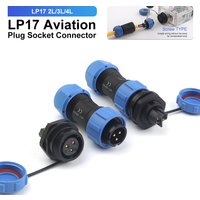 SP/LP17 2/3/4 Pin Back Nut Butt Aviation Plug Socket Wire Cable Connector Quick Screw Crimp Male Female No Welding Junction Box