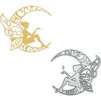Metal Cutting Dies Fairy Sitting on Moon Punch Cut Stencil Handmade Greeting Card Craft Paper Scrapbooking Material Supply