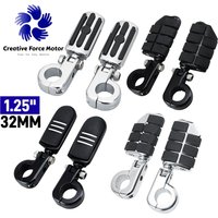 1 1/4" Motorcycles Highway Crash Bar Foot pegs Rest Clamps Engine Guard Mounts For Harley Honda Yamaha Kawasaki Davidson Softail