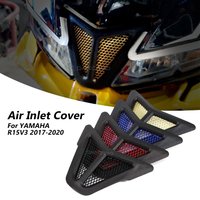 Motorcycle Air Inlet Head Cover Aluminum Mesh Intake Guard Protector For Yamaha R15 V3 2018 2019 2020 Decoration Accessories