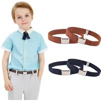 1pcs Kids Elastic Belts Boy Girl Adjustable Elastic Canvas Waistband Stretch Waist Belt With Buckle Student Belt Neutral Belts