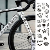 AliExpress NONE Graffiti Bike Sticker Cartoon Reflective Waterproof Decal for Frame Top Tube DIY Road Cycling Accessory
