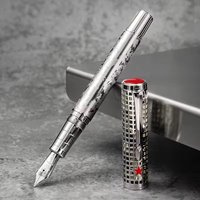 Hongdian WA35 Limited Edition Fountain Pen EF F Nib with Converter Space Shuttle Pattern Writing Gift Pen office study supplies
