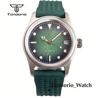Tandorio 36mm Stainless Steel Pilot Style Automatic Men Watch For Japan Miyota 8215 Asia 2824 Sapphire Glass 20ATM Diver Watch