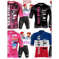 AliExpress NONE kids Van Rysel - Roubaix 2026 Cycling Jersey Set Boys Girls France Cycling Clothing Children Bike Suit MTB Ropa Maillot