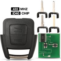 Jingyuqin 434 MHZ ID40 Chip 2 Tasten Fernbedienung Auto Schlüsselanhänger Für Opel Zafira Astra Astra g Astra a BOSCH TS ASTRA 93176615
