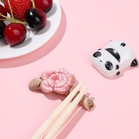 Japanese Style Ceramic Chop Sticks Holder Cute Panda Watermelon Cherry Blossom Tableware Rests Chopstick Rack Kitchen Accessory