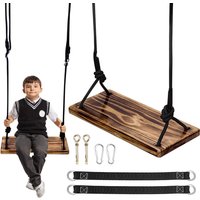 Heavy Duty Wooden Tree Swing Wooden Swing 440lbs Max Load Waterproof Hanging Swing Seat For Outdoor Backyard Garden Playground