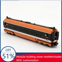 729Pcs TGV Sud-Est 2nd Class Coach Horizon Express 10233 MOC Custom Building Blocks High-Speed Train Carriage Model Assembly Toy