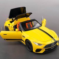 Nowy 1:22 Benzs SL63 Supercar Alloy Die Cast Model samochodu zabawkowego Dźwięk i światło Zabawka dla dzieci Kolekcje Prezent urodzinowy