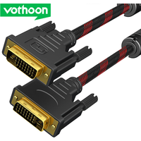 Vothoon DVI to DVI Cable 24+1 Dual Link DVI to DVI-D Cable Male to Male Digital Video Monitor Cable for HDTV Gaming Projector