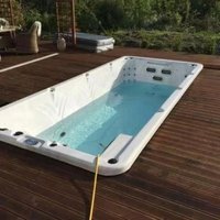 Modern Outdoor Acrylic Endless Swim Spa Pool with Whirlpool