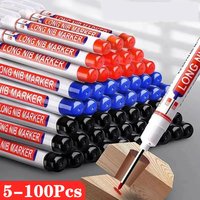 5-100Pcs 20mm Deep Hole Long Nib Head Markers For Metal Perforating Pen Waterproof Bathroom Woodworking Decoration Multi-Purpose