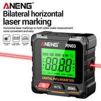 Magnetic Digital Angle Finder ANENG RN03 Laser Inclinometer Rechargeable USB Protractor Level Angle Ruler Angle Measurement