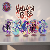 Helluva Boss 15CM Double Sided Acrylic Stand Keychain 2026 New Anime Stand Blitzo Moxxie Millie Loona Fans Gift