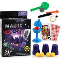 Magic Performance Props Set Beginners Magic Tricks Kit Educational Interactive Toys Close-up Magic Playing Cards Birthday Gift