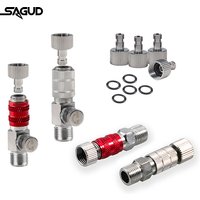 SAGUD Airbrush Quick Disconnect Accessories 1/8 Quick Realse Fitting Adapter with 4 Extra Quick Connector Hose Air Brush Parts