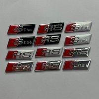 For Sline RS Logo Emblem Car Steering Wheel Sticker for Audi SLine A3 A4 A5 A6 A7 A8 Q3 Q5 RS6 S3 S4 S5 S6 S7 S8 SQ5 FXPT-RS