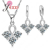 Nice Women Wedding Jewelry 925 Sterling Silver Cubic Zircon Cherry Shape Pendant Jewelry Set Wholesale Factory Price