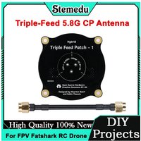5.8GHz Triple Feed Patch Antenna SMA Male RHCP/LHCP Circular Polarized FPV Drone Receiver Enhanced Signal Long Range